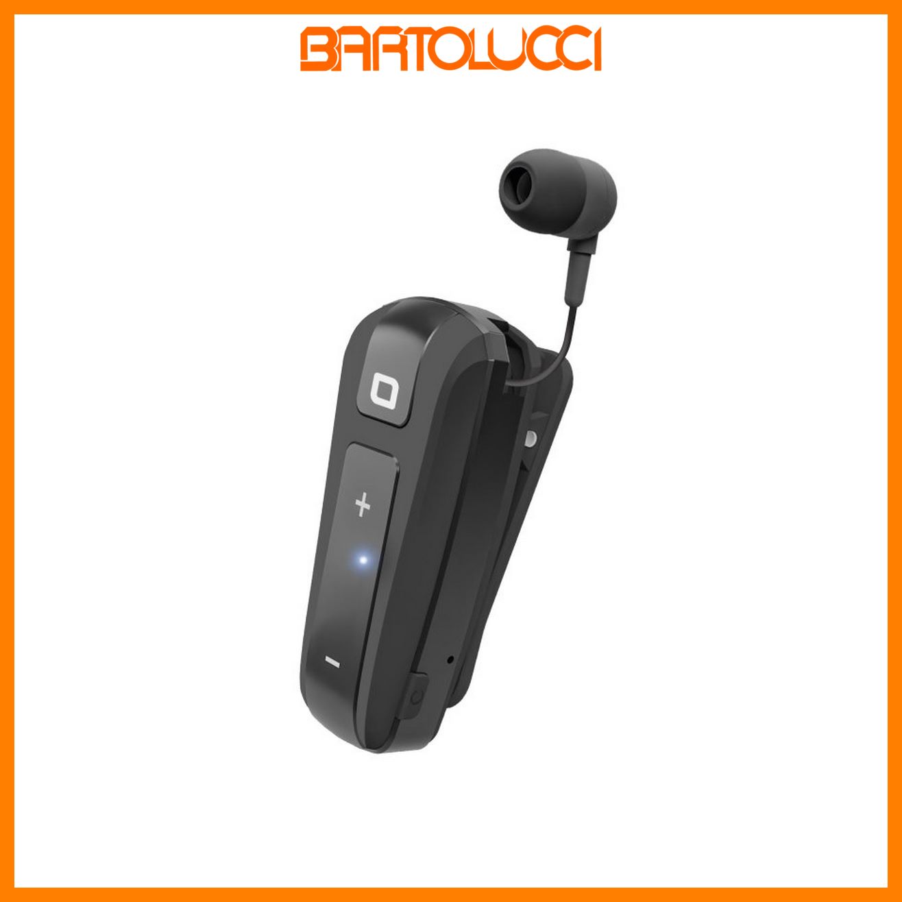 SBS TEROLLCLIPBTK Auricolare Wireless con roller clip Colore nero