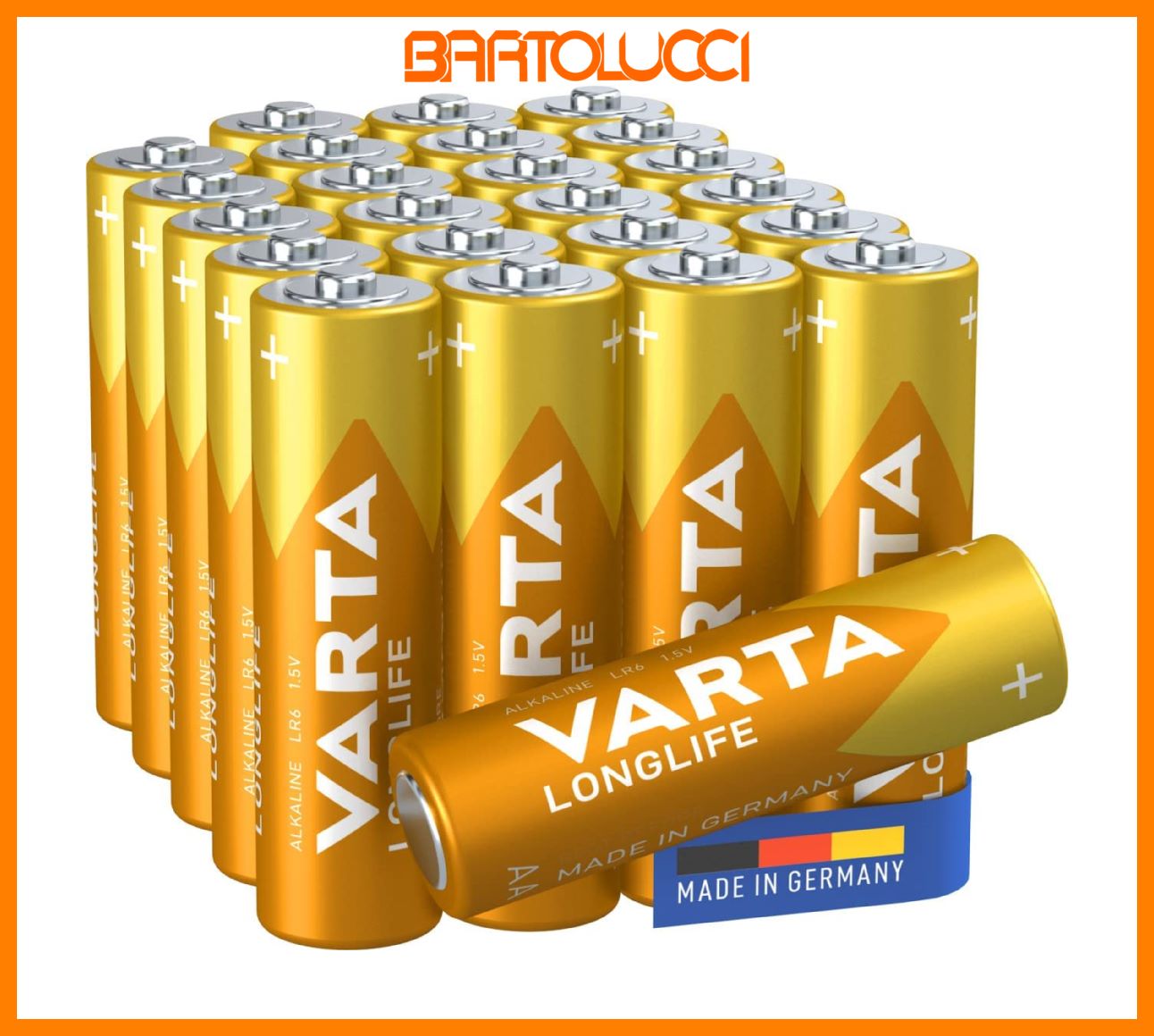 VARTA Longlife Batterie AA Mignon LR06 (pacco da 24) Batterie alcaline – Made in