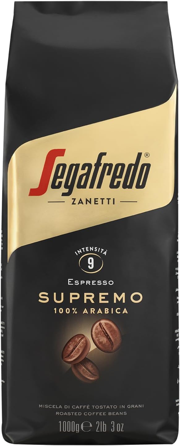 Segafredo Caffè in Grani Supremo 100% Arabica 1Kg Intensità 10/13